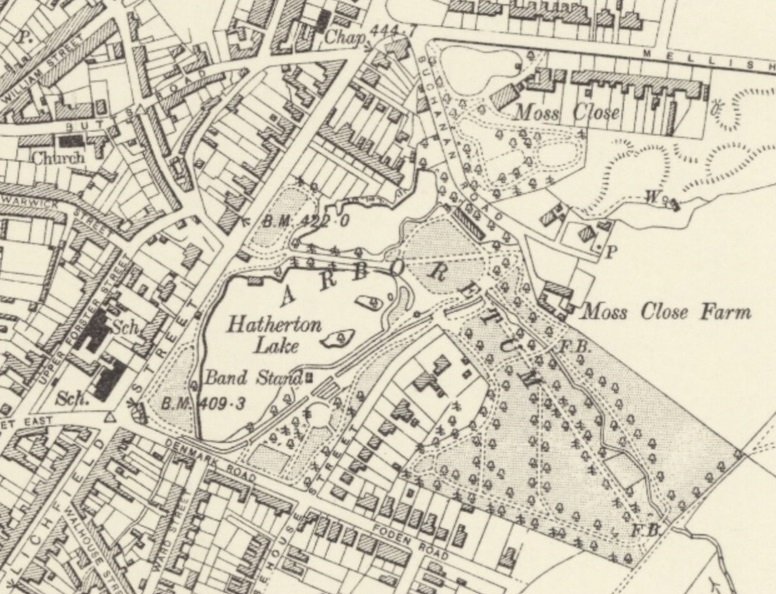 Walsall - Arboretum : Map credit National Library of Scotland